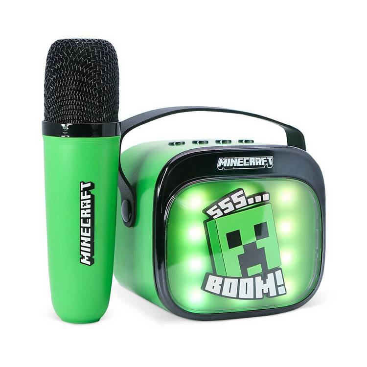 OTL Minecraft PopSing wireless karaoke speaker and microphone, UK version