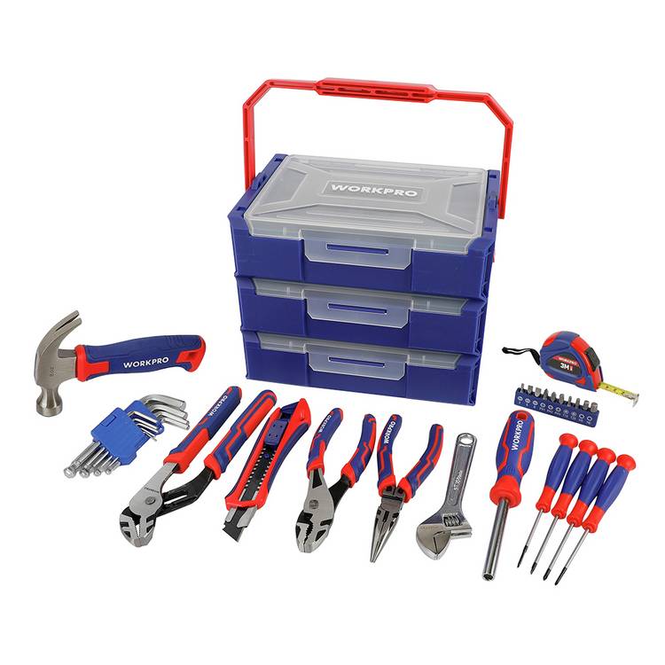 Workpro stackable 31-piece all-in-one toolbox (British brand)