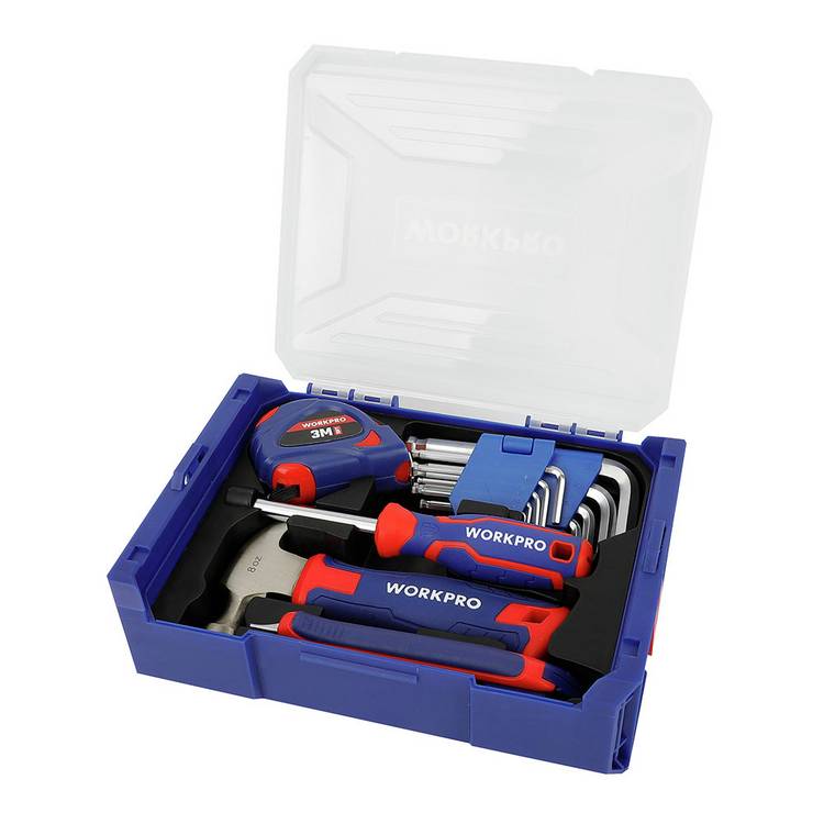 Workpro stackable 31-piece all-in-one toolbox (British brand)