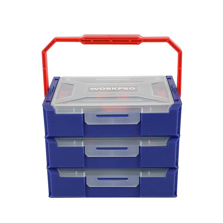 Workpro stackable 31-piece all-in-one toolbox (British brand)