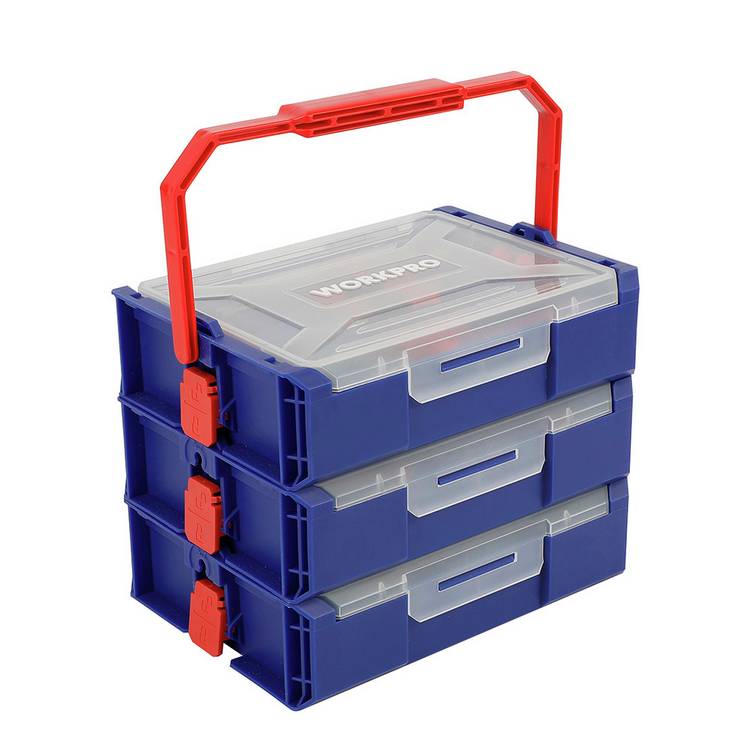 Workpro stackable 31-piece all-in-one toolbox (British brand)