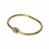 Liars & Lovers hinged crystal bangle, gold tone, imported from the UK