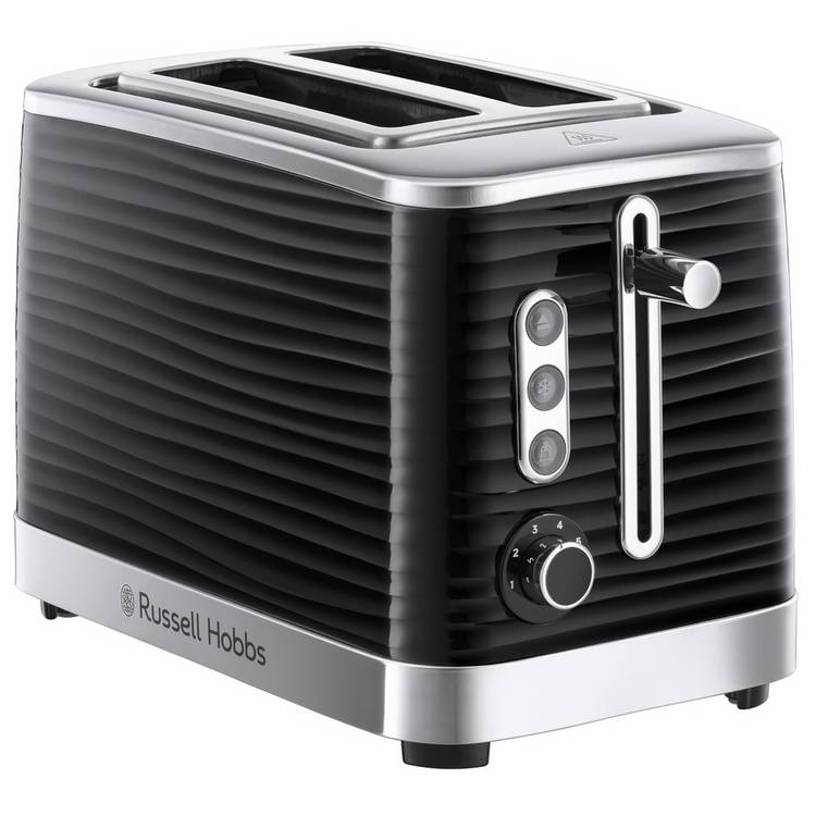 Russell Hobbs Inspire 2-slice toaster, black - British product
