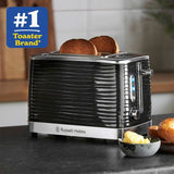 Russell Hobbs Inspire 2-slice toaster, black - British product