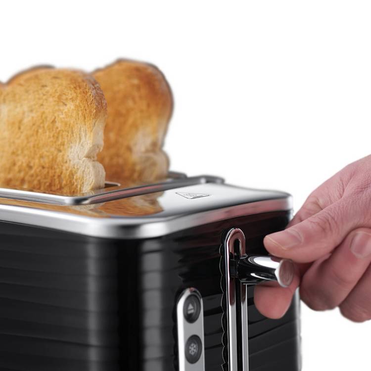 Russell Hobbs Inspire 2-slice toaster, black - British product