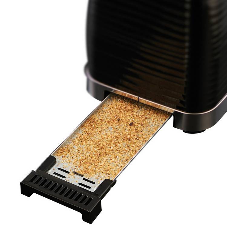 Russell Hobbs Inspire 2-slice toaster, black - British product
