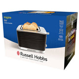 Russell Hobbs Inspire 2-slice toaster, black - British product