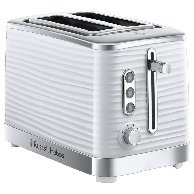 Russell Hobbs Inspire 2 Slice white toaster - British product