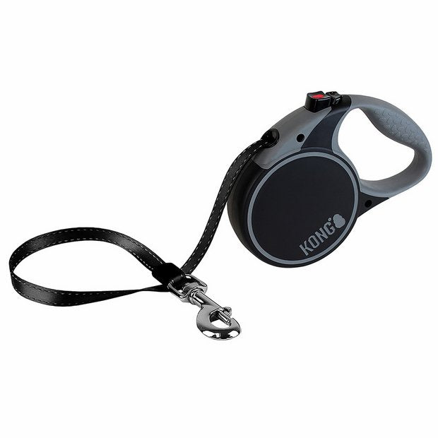 Kong retractable dog lead black 5m (British brand)