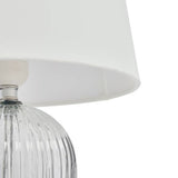 Argos Home ribbed glass table lamp 36cm white shade, UK version