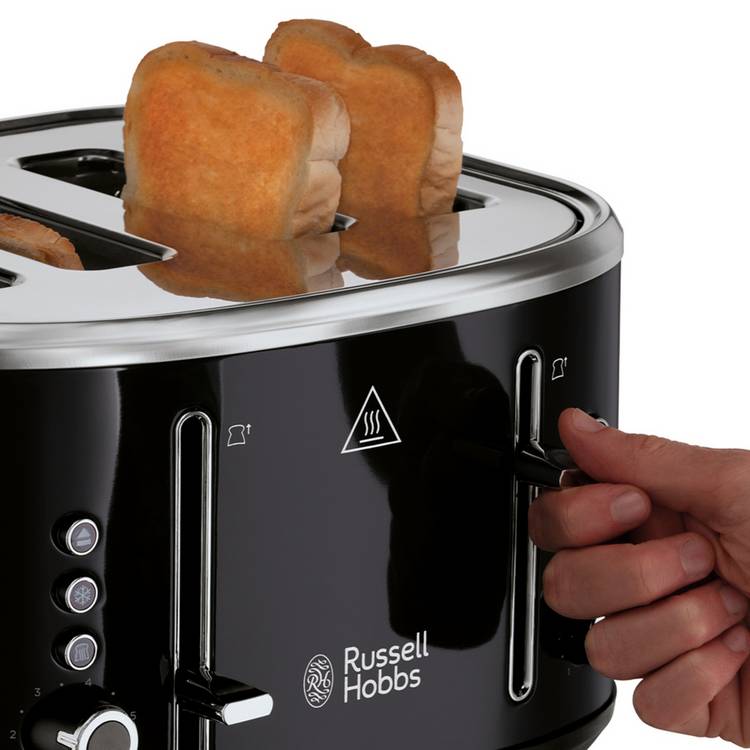 Russell Hobbs 4 slice toaster black, imported from the UK