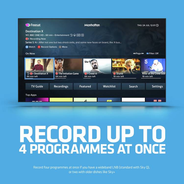 Manhattan S4-R 500GB Freesat 4K TV Recorder - British product
