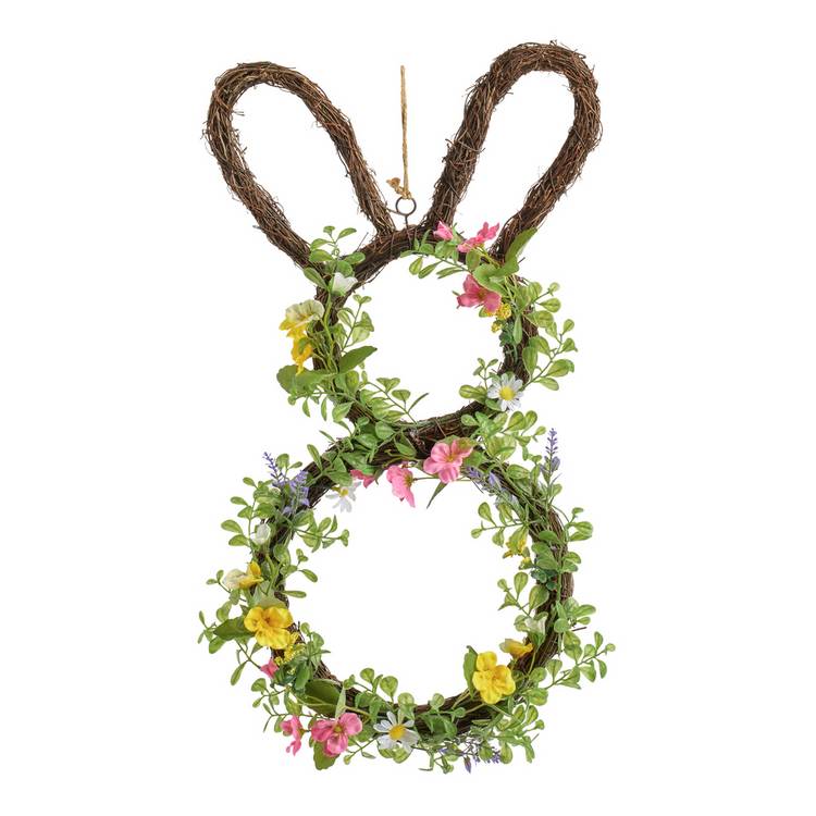 Argos Home bunny shaped floral Easter wreath - British product