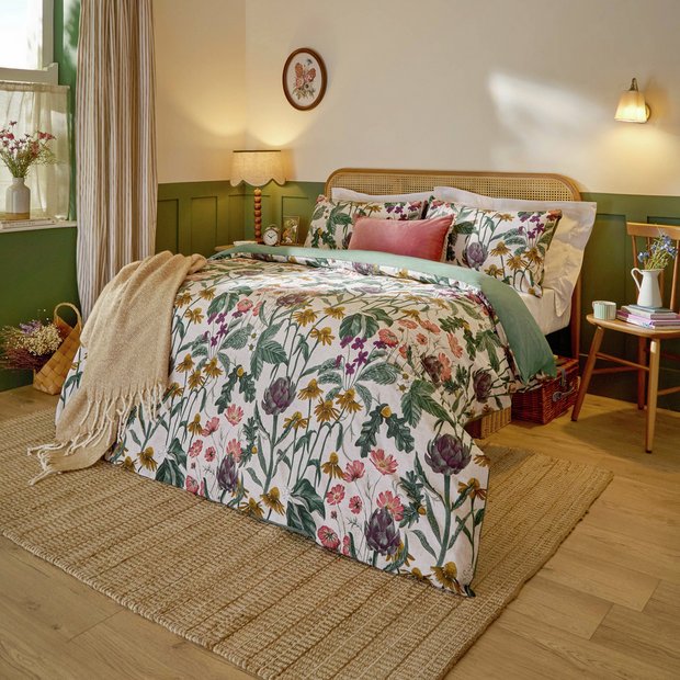 Wylder reversible floral duvet set single, UK version