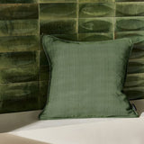 Habitat herringbone cushion cover moss green 43cm 2 pack, imported from the UK