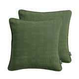 Habitat herringbone cushion cover moss green 43cm 2 pack, imported from the UK