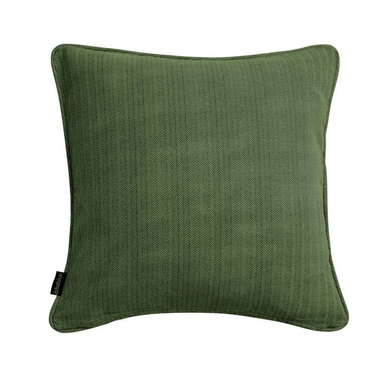 Habitat herringbone cushion cover moss green 43cm 2 pack, imported from the UK