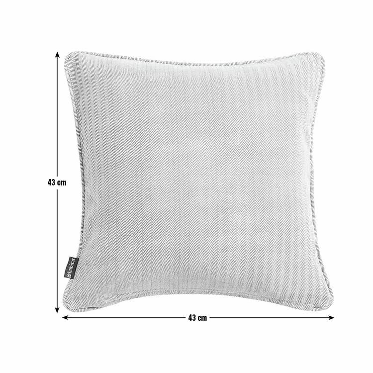 Habitat herringbone cushion cover moss green 43cm 2 pack, imported from the UK