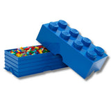 LEGO storage brick 8 knobs blue (British brand)