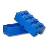 LEGO storage brick 8 knobs blue (British brand)