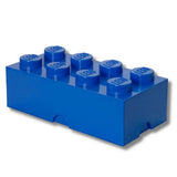 LEGO storage brick 8 knobs blue (British brand)