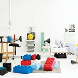 LEGO storage brick 8 knobs blue (British brand)