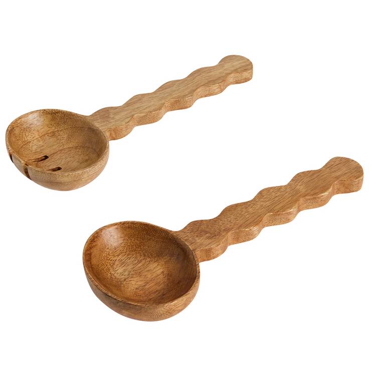 Habitat wooden salad servers fork and spoon set (British brand)