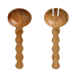 Habitat wooden salad servers fork and spoon set (British brand)