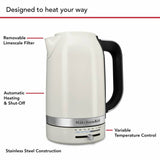 KitchenAid variable temperature kettle 1.7L white - British product