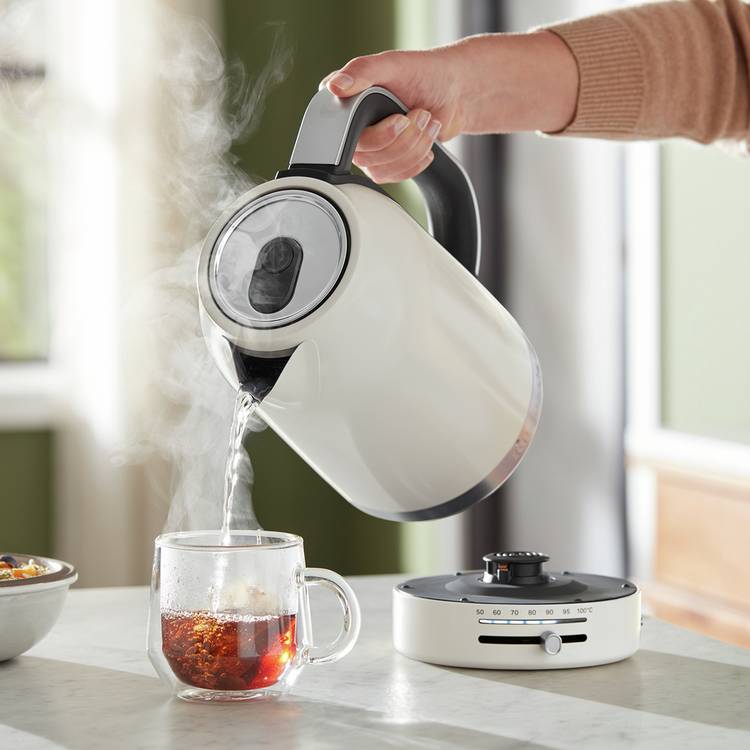 KitchenAid variable temperature kettle 1.7L white - British product