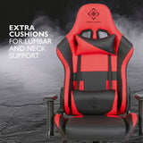Deltaco DC210 faux leather gaming chair black red, UK version