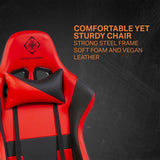 Deltaco DC210 faux leather gaming chair black red, UK version