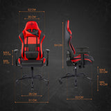Deltaco DC210 faux leather gaming chair black red, UK version
