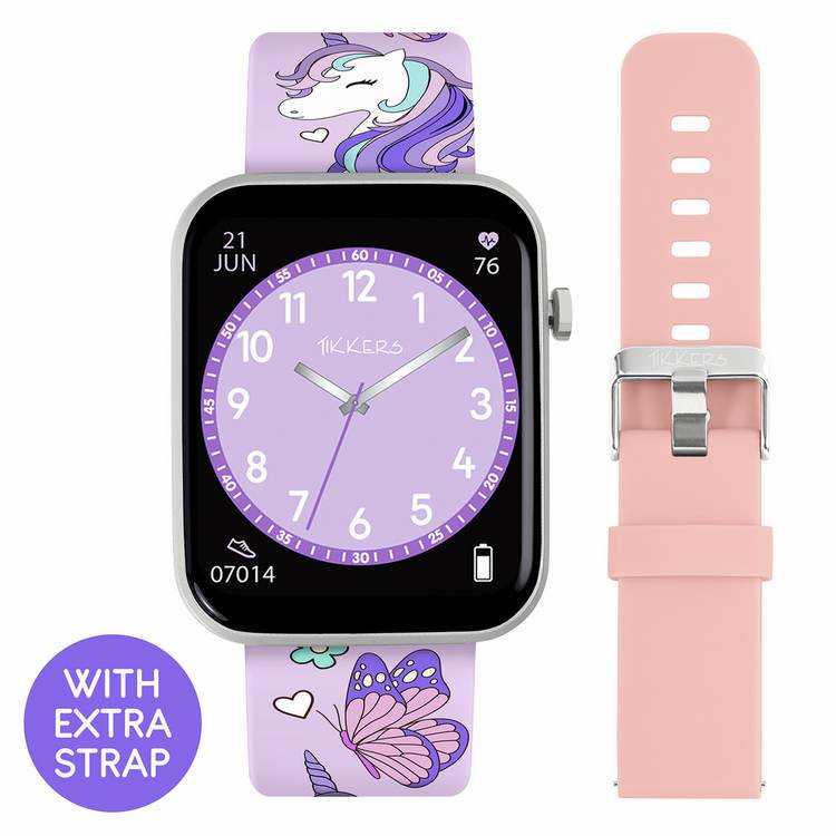 Tikkers kids smart watch purple series 13, imported from the UK