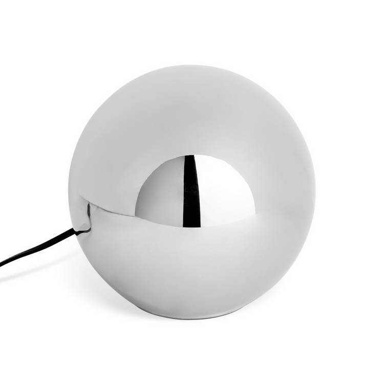 Habitat chrome globe table lamp 20cm, imported from the UK