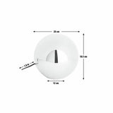 Habitat chrome globe table lamp 20cm, imported from the UK