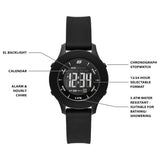 Skechers Rosencrans digital watch black silicone strap UK version