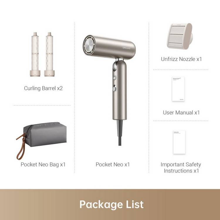 Dreame Pocket Neo hair dryer, imported from the UK