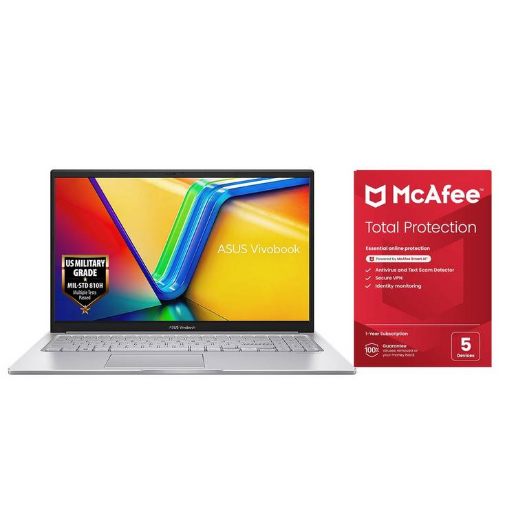 ASUS Vivobook 15 laptop i3 8GB 512GB Silver, imported from the UK