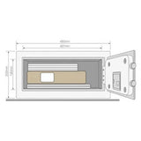 Yale 48cm digital laptop safe black steel, imported from the UK