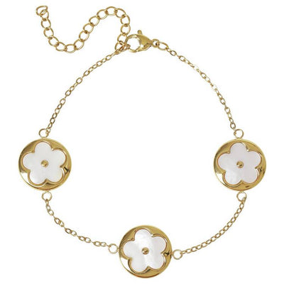 Argos Liars & Lovers Stainless Steel Gold Tone Flower Bracelet 19cm- Buy online at McGrocer