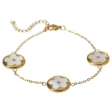 Liars & Lovers gold tone flower bracelet 19cm (British brand)