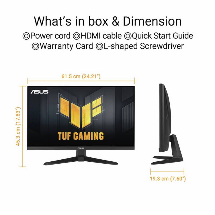 ASUS TUF VG279QE5A 27-inch gaming monitor - British product