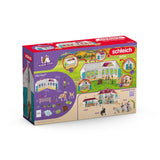 Schleich Horse Club Open Stable playset with mare and foal (British brand)