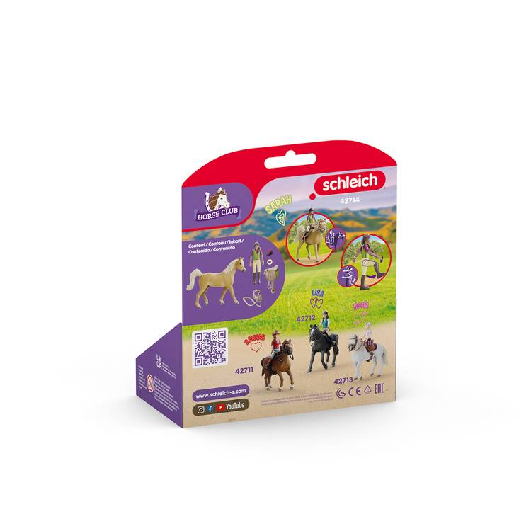 Schleich Horse Club Sarah & Mystery Horse playset (British brand)