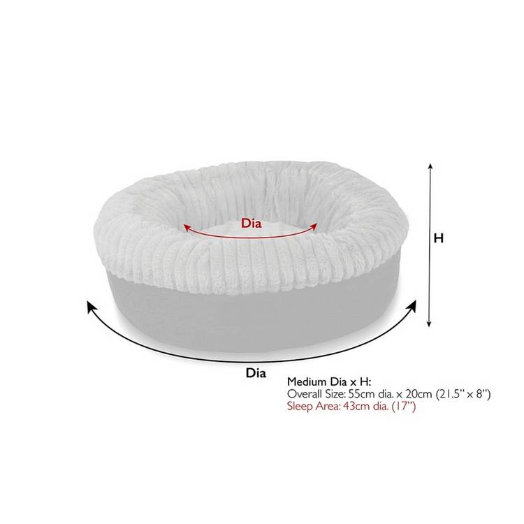 Scruffs Ellen donut dog bed for medium dogs - British product