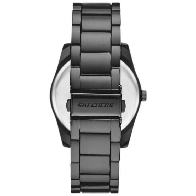 Skechers black-tone knurling watch set, UK version