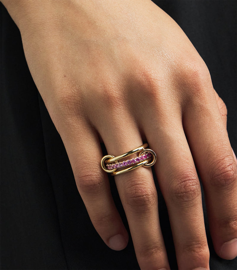 Spinelli Kilcollin Petunia ring mixed gold sapphire, UK version