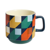 Habitat Geo Cube blue mug set of 4, imported from the UK