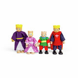 BIGJIGS wooden Royal Family doll set with bendable limbs - British product